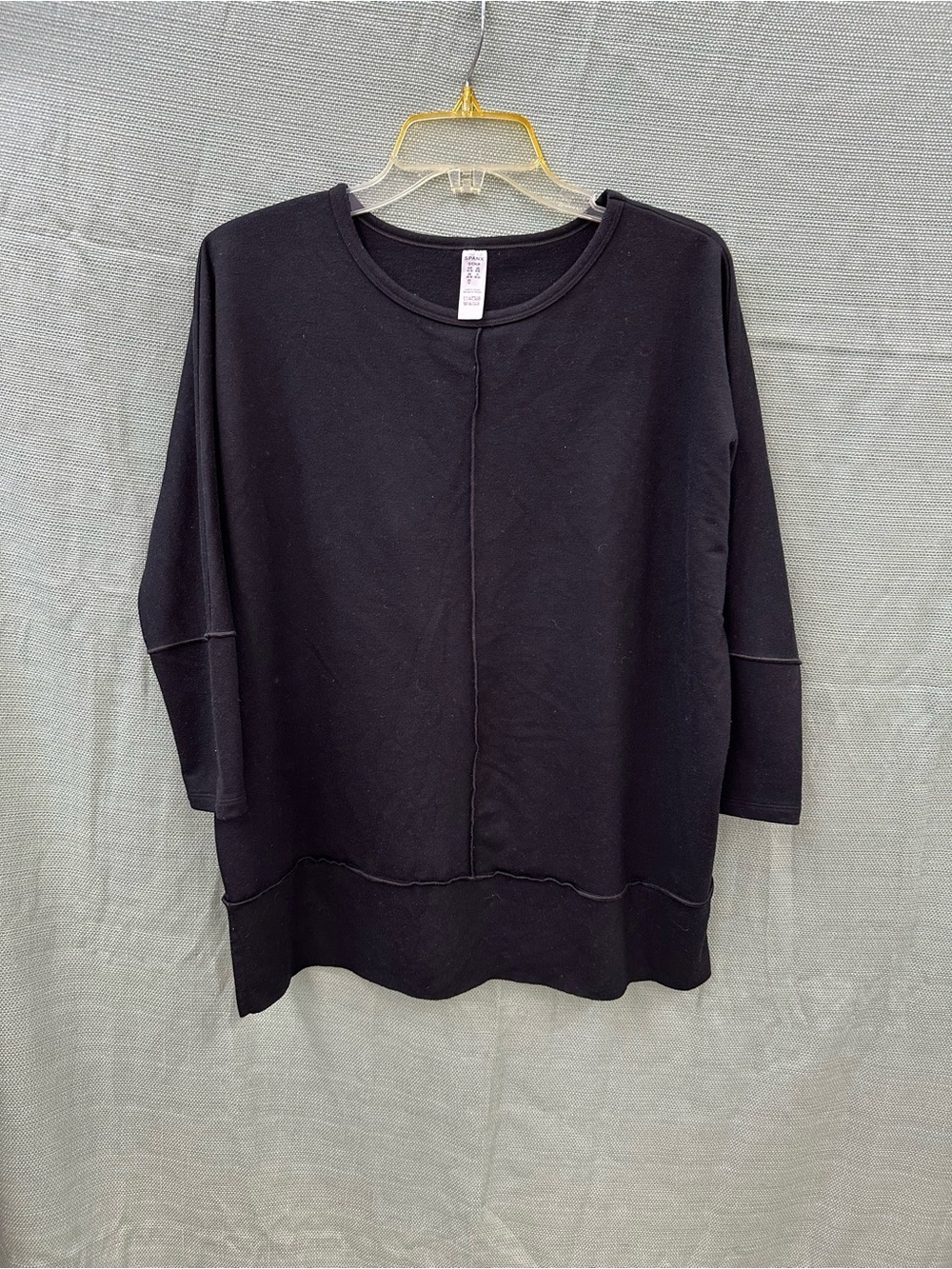 SPANX Black Boxy Crewneck Sweatshirt - Picture 1 of 4